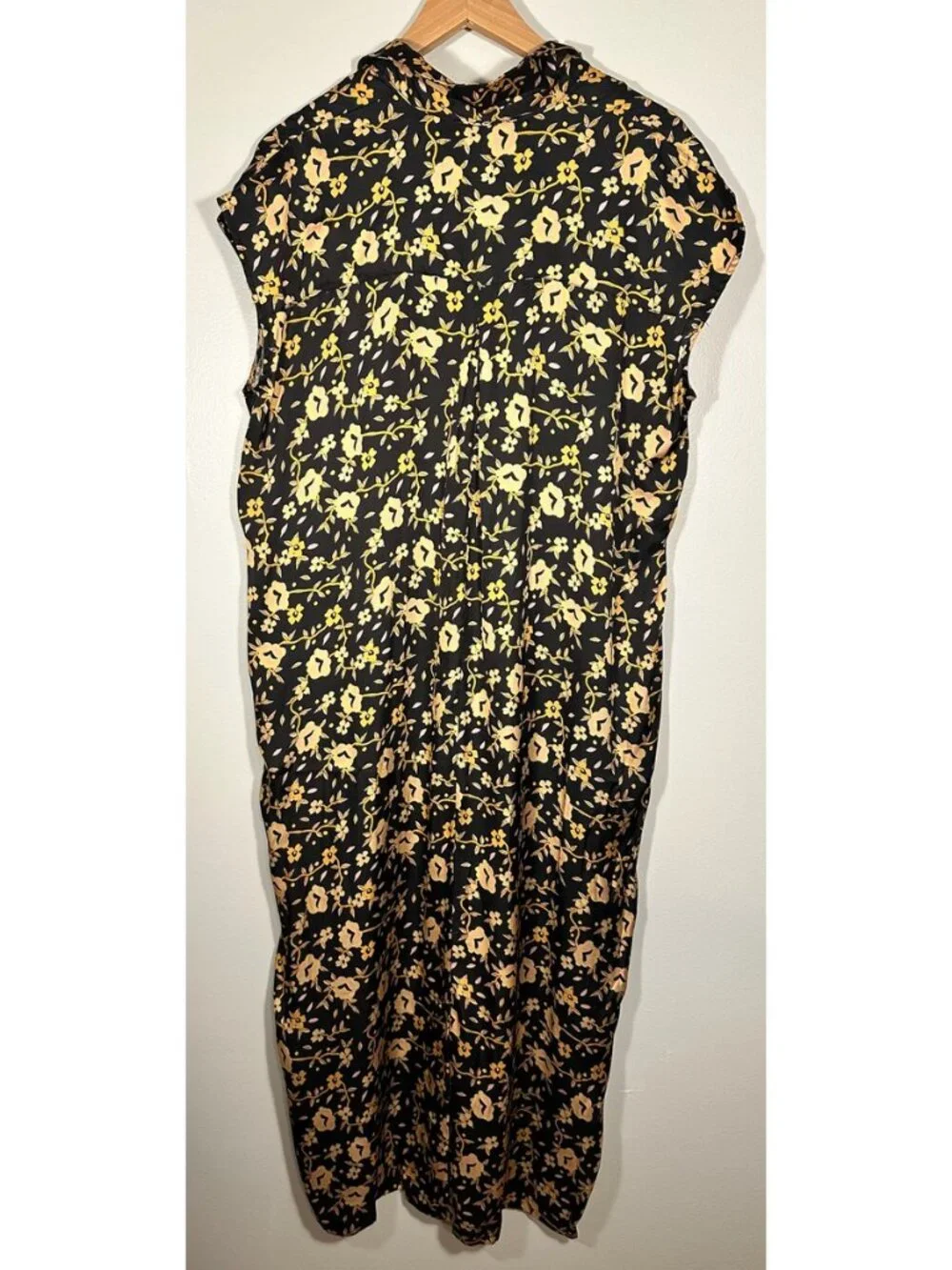 No.6 Store Black Floral Silky Maxi Dress L - Picture 3 of 6